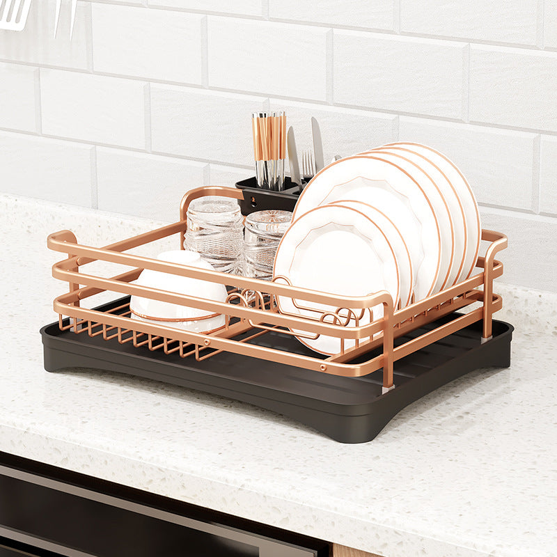 Multi-Functional Kitchen Dish Rack with Drainage System