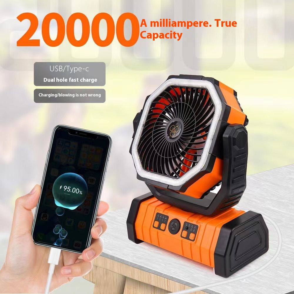 Portable Power Bank Camping Fan