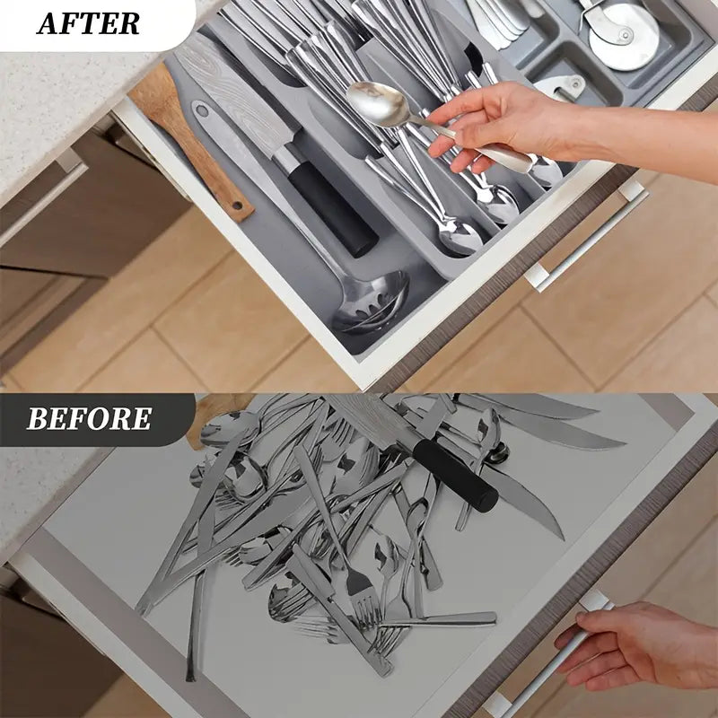 Expandable Silverware Organizer for Kitchen Drawer