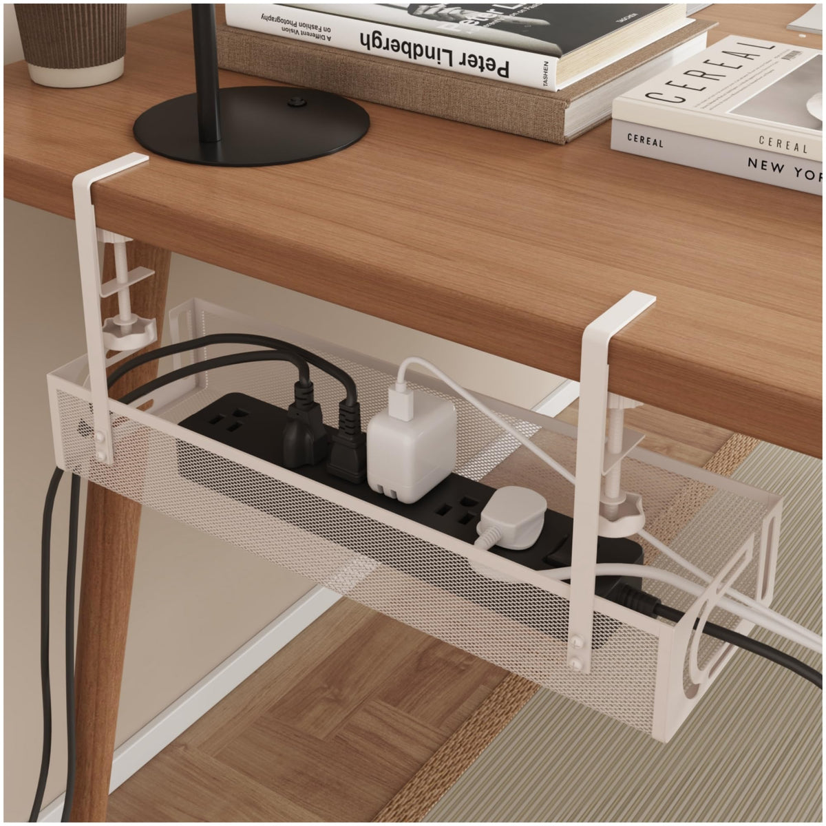 Under Desk Cable Organizer Tray
